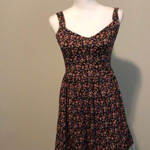 Black floral dress